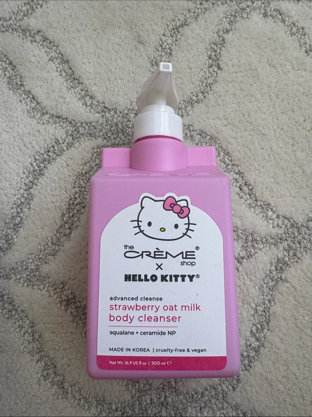 Hello Kitty Pink & White Kids Bath Gift Set with Red Bow Cosmetic Case